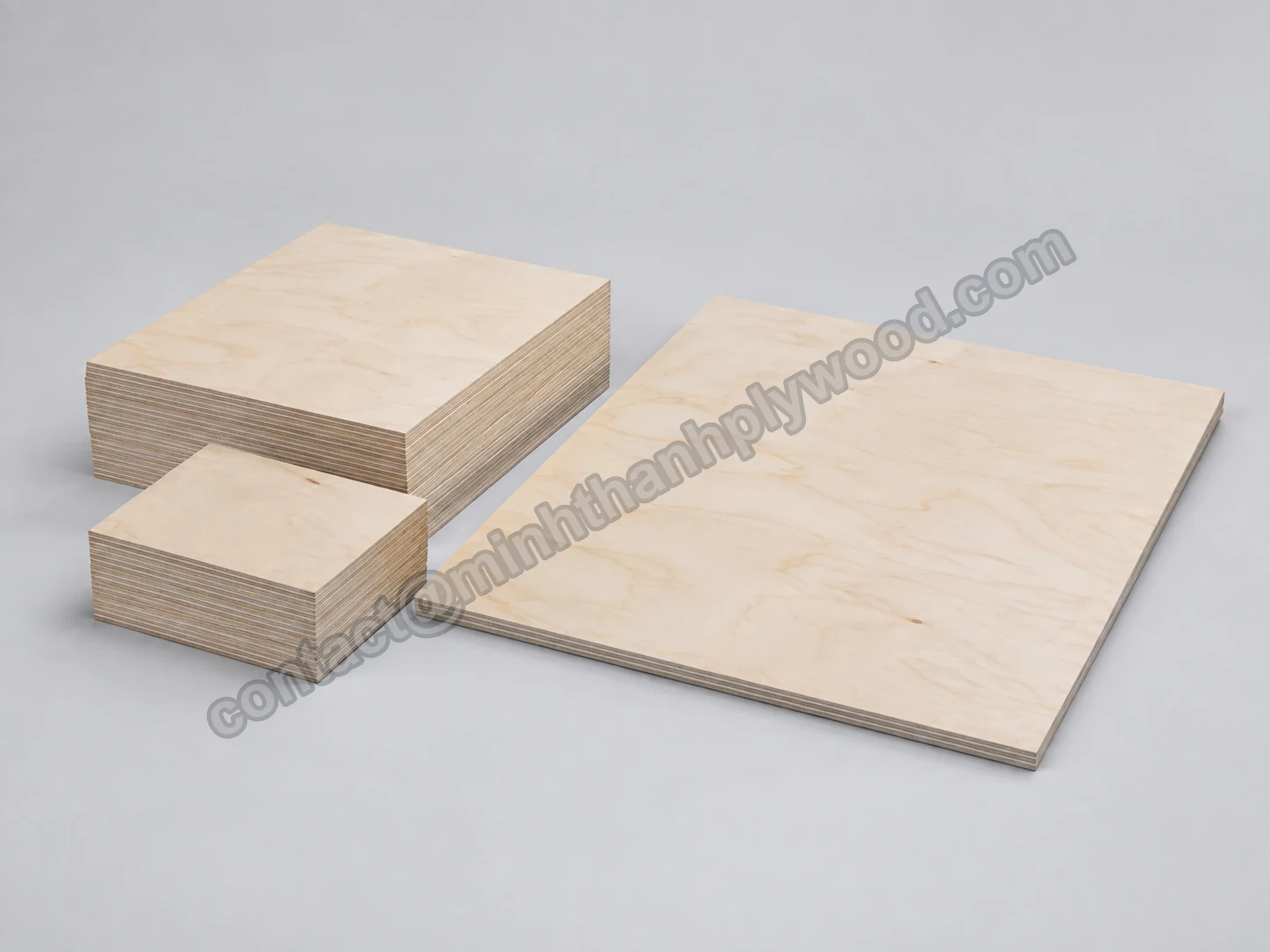 Ébauches rectangulaires à parements de bouleau de différentes dimensions