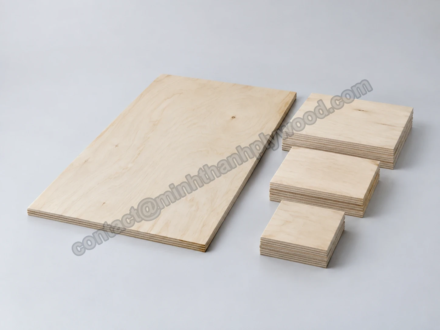 Contreplaqué sur mesure en ébauches rectangulaires et petites piles