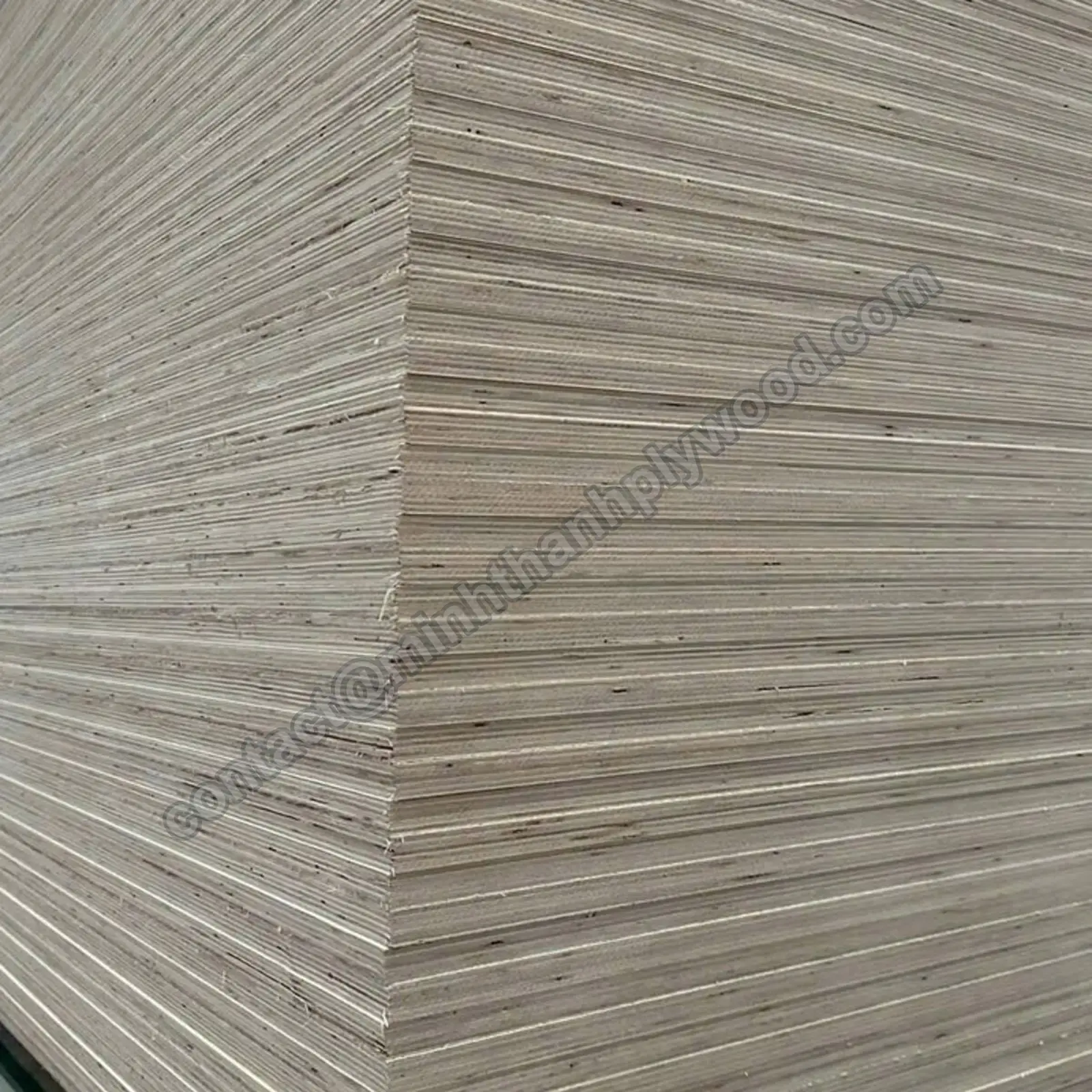 Angle de colis en contreplaqué, chants stratifiés et joints de placages visibles