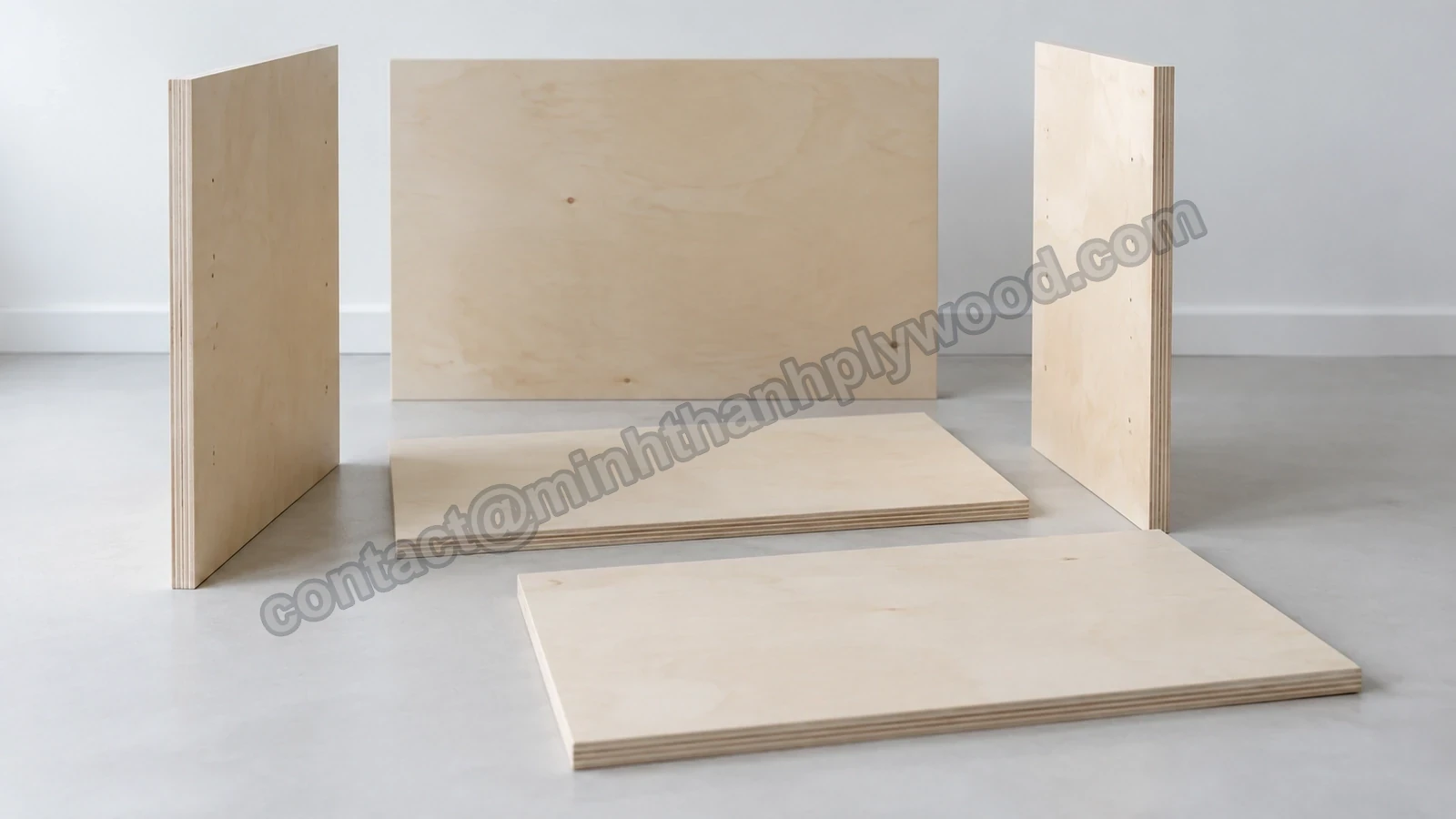 Möbelbauteile mit unterschiedlichen sichtbaren Flächen und Maßen
